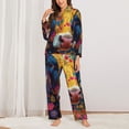 thumbnail image 2 of Haiem Colorful Daisy Sunflower Cow Pattern Women’s Long-sleeve Sleepwear,Sleepwear Set,2-piece Loungewear Set,Soft PJs Comfy Nightwear with Pockets-XX-Large, 2 of 7