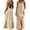 Beige, variant on Women's Spaghetti Strap Maxi Dress – Low Back Loose Fit Summer Slip Dress with Side Slit – Casual Flowy Beach Cover-Up for Vacation & Lounge – Sizes S-XXXXXL (Available in 15 Colors)