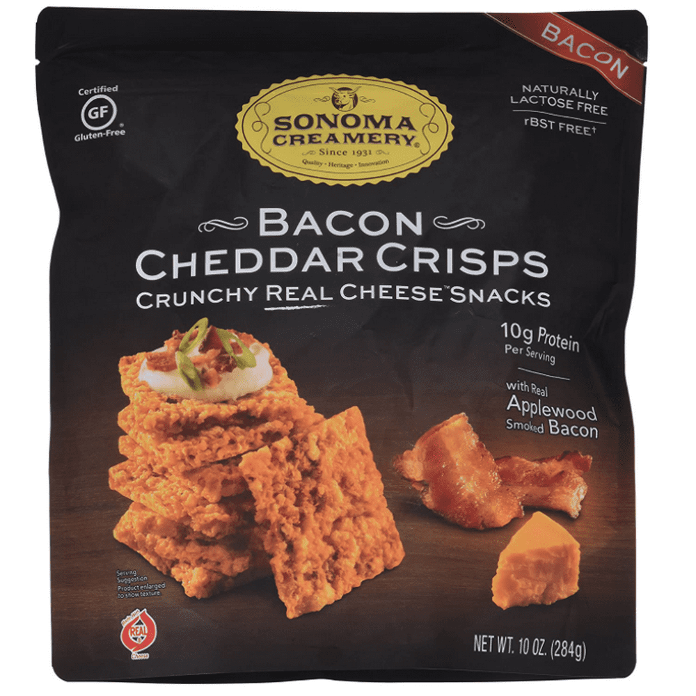 Sonoma Creamery Bacon Cheddar Crisps 10 OZ