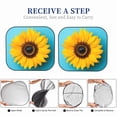 thumbnail image 5 of Kdxio Golden Sunflower in Blue Print 2-Piece Sun Shade Front Windshield - Foldable Car Front Window Sunshades for Most Sedans SUV Truck, 5 of 5