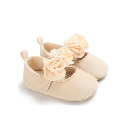 Image of Fullvigor Newborn Baby Girl Crib Shoes Soft Anti-Slip Toddler Sneakers
