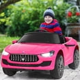 thumbnail image 3 of Costway 12V Maserati Licensed Kids Ride on Car w/ RC Remote Control Led Lights MP3 Pink, 3 of 9