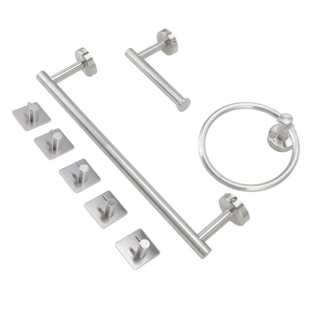 Bathroom Hardware Set, Fine Workmanship Wide Applicability Brushed Appearance Bathroom Fixtures Simple Sturdy for Bathroom