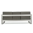 thumbnail image 5 of Noble House Cape Coral Outdoor 5 Seater Sofa Chat Set with 2 Side Tables Silver, 5 of 7