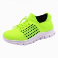 thumbnail image 3 of yboeqw Boys Girls Mesh Knit Soft Sole Running Shoes Elastic Lace Up Solid Color Athletic Sneakers Size 3, 3 of 9