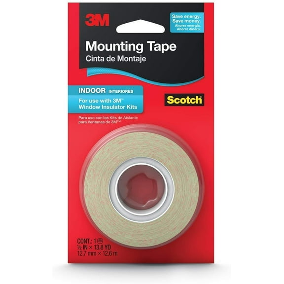 3M Indoor Insulator Film Mounting Tape, 0.5-Inch by 13.8-Yard 3-Pack