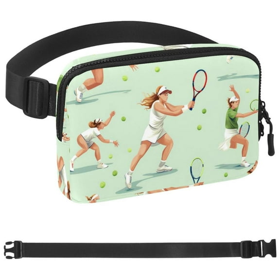Tennis Ball Fanny Pack for Men Women, Crossbody Waist Bag Pack, Belt Bag for Travel Walking Running Hiking Cycling, Easy Carry Any Phone, Wallet