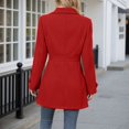 thumbnail image 5 of Women's Wool Blend Trench Coat Mid Length Double Button Front Elegant Slim Fit Overcoat For Fall Winter Casual Wear, 5 of 7
