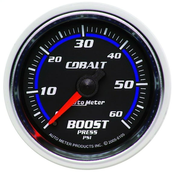 AUTO METER 6105 2-1/16IN BOOST, 0-60 PSI, MECH, COBALT