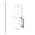 thumbnail image 5 of 100% Solid Wood 16.5" Bathroom Storage Cabinet with Frosted Glass Doors and Adjustable Shelves, 5 of 5
