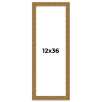 12x36 Frame Black and Gold Distressed Solid Wood Sonoma Picture Frame | 1.625 Inch Moulding Width |