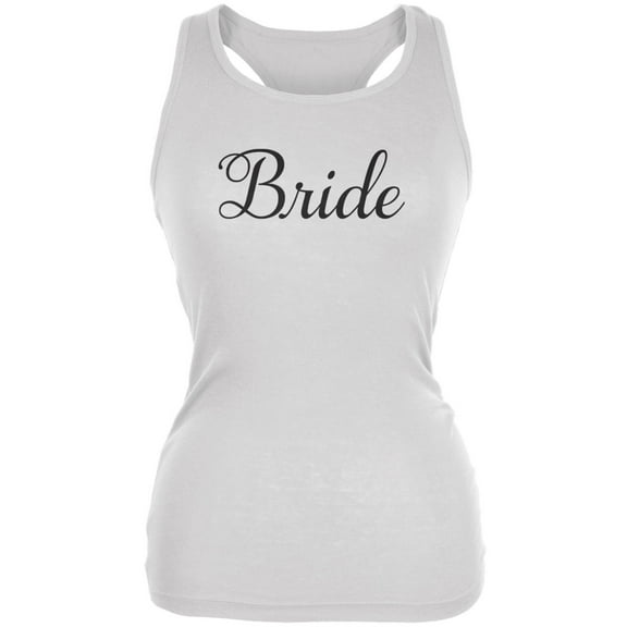 Bride Cursive White Juniors Soft Tank Top - 2X-Large