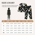 thumbnail image 6 of Kll Honey Bees At Night Print Women'S Long Sleeve Pajamas With Pants Sleepwear Loungewear 2 Set-Large, 6 of 9