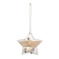 thumbnail image 3 of 2 piezas de adornos colgantes de madera de Navidad, para decoraciones de árboles de Navidad, decoración de fiestas, adornos de Navidad (estrella de cinco puntas + alce), 3 of 5