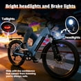 thumbnail image 4 of ESKUTE C200 Electric Bike for Adults, 1300W Peak Power Ebike, 28MPH Step-Thru E-Bicycle with 840Wh Removable Battery, Up to 70 Miles, 26" Tires, 7 Speed Adjustable Stem,Blue, UL2849, 4 of 9