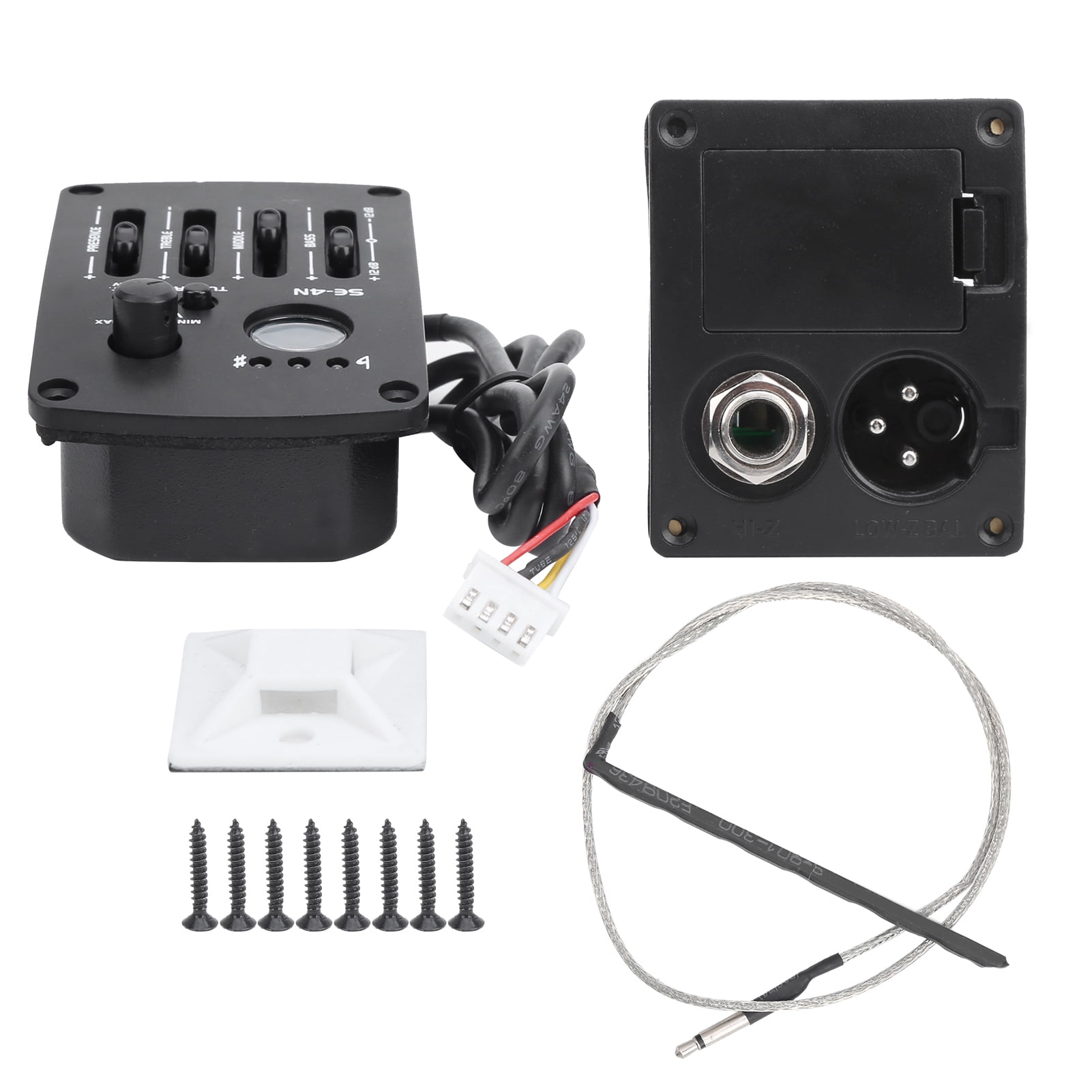 SE-4N 4 Band EQ Equalizer Pickup For Acoustic Classical Folk Guitar Parts Black