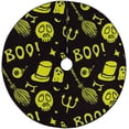 thumbnail image 1 of FMSHPON Halloween Skulls Broom Xmas Christmas Tree Skirt Stand Mat for Holiday Party Decoration Indoor Outdoor 36 inches, 1 of 3