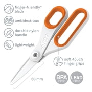 Slice 10545 Ceramic Large Scissors | Comfortable Scissors With Finger-Friendly Ceramic Safety Blades | Ideal For The Home, Office, Warehouse or Factory