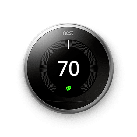 Google Nest Learning Thermostat, 3rd Gen, Stainless (Best Smart Home Thermostat)