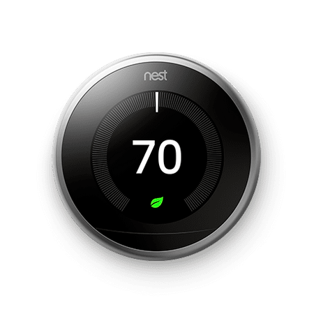 Google Nest Learning Thermostat, 3rd Gen, Stainless (Best Router For Nest Thermostat)