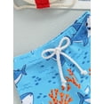 thumbnail image 6 of Musuos Toddler Boys Swim Trunks 6M 12M 18M 24M 3Y 4Y Shark/Tree Print Elastic Waist Swim Shorts Summer Beachwear for Infant, 6 of 8