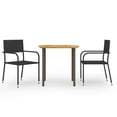 thumbnail image 2 of vidaXL Patio Dining Set Dining Table and Chairs Furniture Set Poly Rattan, 2 of 12