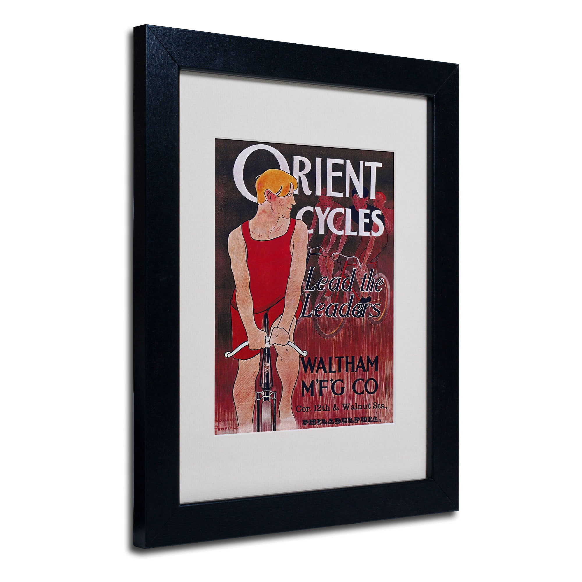 Trademark Fine Art "Bike 42" Matted Framed Art by Vintage Apple Collection, Black Frame