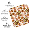 thumbnail image 3 of Pofeuu Burger Print Coasters for Drinks, 4Pack PU Leather Coasters, Bar Drink Coasters for Tabletop Protection, Furniture from Damage-Square, 3 of 6