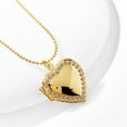 thumbnail image 6 of Jiaroswwei Women Rhinestone Heart Photo Frame Locket Necklace Clavicle Chain Jewelry Gift, 6 of 8