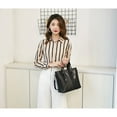 thumbnail image 3 of Bucket Bag Large Capacity Zipper Tote Handbag Crossbody Shoulder Bag for Women, 3 of 9