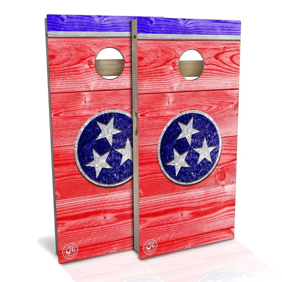 Skip's Garage | Tennessee Flag Cornhole Board Set | Includes Boards & Bags | Choose Your Size & Accessories