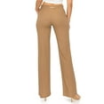 thumbnail image 5 of Cali1850 Women's Casual Linen Pants 32" Inseam Oceanside Drawstring Smocked Waist Lounge Beach Pants with Pockets, 5 of 6