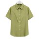 thumbnail image 5 of Camisas de Manga Larga para las Mujeres Suelto Ajuste Solapa Botón de Manga Corta Imitación Túnica de Lino, Camisas de Manga Larga para las Mujeres Bajo Scrubs Blusa Casual, 5 of 7