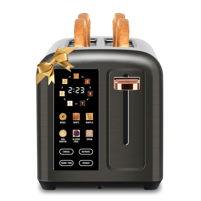 Tostadora SEEDEEM para 2 rebanadas con pantalla táctil 1350W metálico oscuro