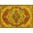 thumbnail image 1 of Ahgly Company Machine Washable Indoor Rectangle Persian Yellow Traditional Area Rugs, 7' x 9', 1 of 4
