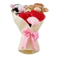 thumbnail image 5 of Dwellin 2026 Valentines Plush Bouquet Set of 2 Highlands Cow with Hearts Cute Plush Toys Decorations Gifts for Anniversary Weddings Holiday Party Decor, 5 of 9