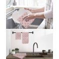 thumbnail image 5 of Vintage Flower Pattern Kitchen Dish Towels for Drying Dishes Set of 3, Spring Floral Leaves Plants Pink Waffle Weave Microfiber Hand Tea Bathroom Towels Quick Dry & Absorbent Towel 12x12, 5 of 7