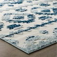 thumbnail image 5 of Modway Reflect 63x90.5" Takara Diamond Moroccan Trellis Area Rug in Ivory/Blue, 5 of 7