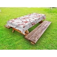 thumbnail image 1 of Nature Outdoor Tablecloth, Illustration Of Sakura Branches Windy April Weather In Japanese Painting Style Art, Decorative Washable Fabric Picnic Tablecloth, 58 X 104 Inches, Coral Black, by Ambesonne, 1 of 2
