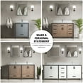 thumbnail image 7 of White Double Bath Vanity 84 In. W X 22 D - Cultured Marble Top, Solid Wood, Soft Close, Two Cabinets & Five Drawers For Bathroom Storage, And Scratch- Sink 84"w 22"d Wood Frame, Close System,, 7 of 7