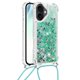 thumbnail image 2 of For iPhone 17 TPU Case Quicksand Phone Cover with Lanyard - Laser Hearts, 2 of 5