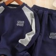 thumbnail image 4 of Toddler Baby Boy Outfits Fall Winter Clothes Casual Outfits Letter Print Long Sleeve Sweatshirts Pants Sets 6 12 18 24 Months 2T 3T 4T Toddler Boys Winter Clothes,Blue,6-7 Years, 4 of 4