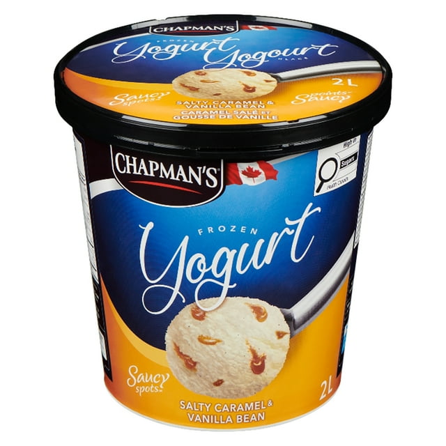 Chapman's Frozen Yogurt Salty Caramel and Vanilla Bean in a Tub, 2L