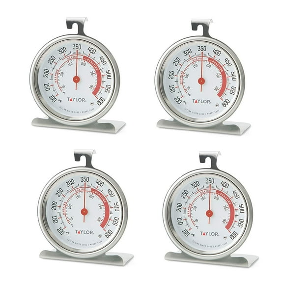 Taylor Precision Products Classic Series Large Dial Oven Thermometer - Instant Read - 4 Piece