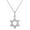 White, variant on 925 Sterling Silver Classic Jewish Star of David CZ Pendant Necklace