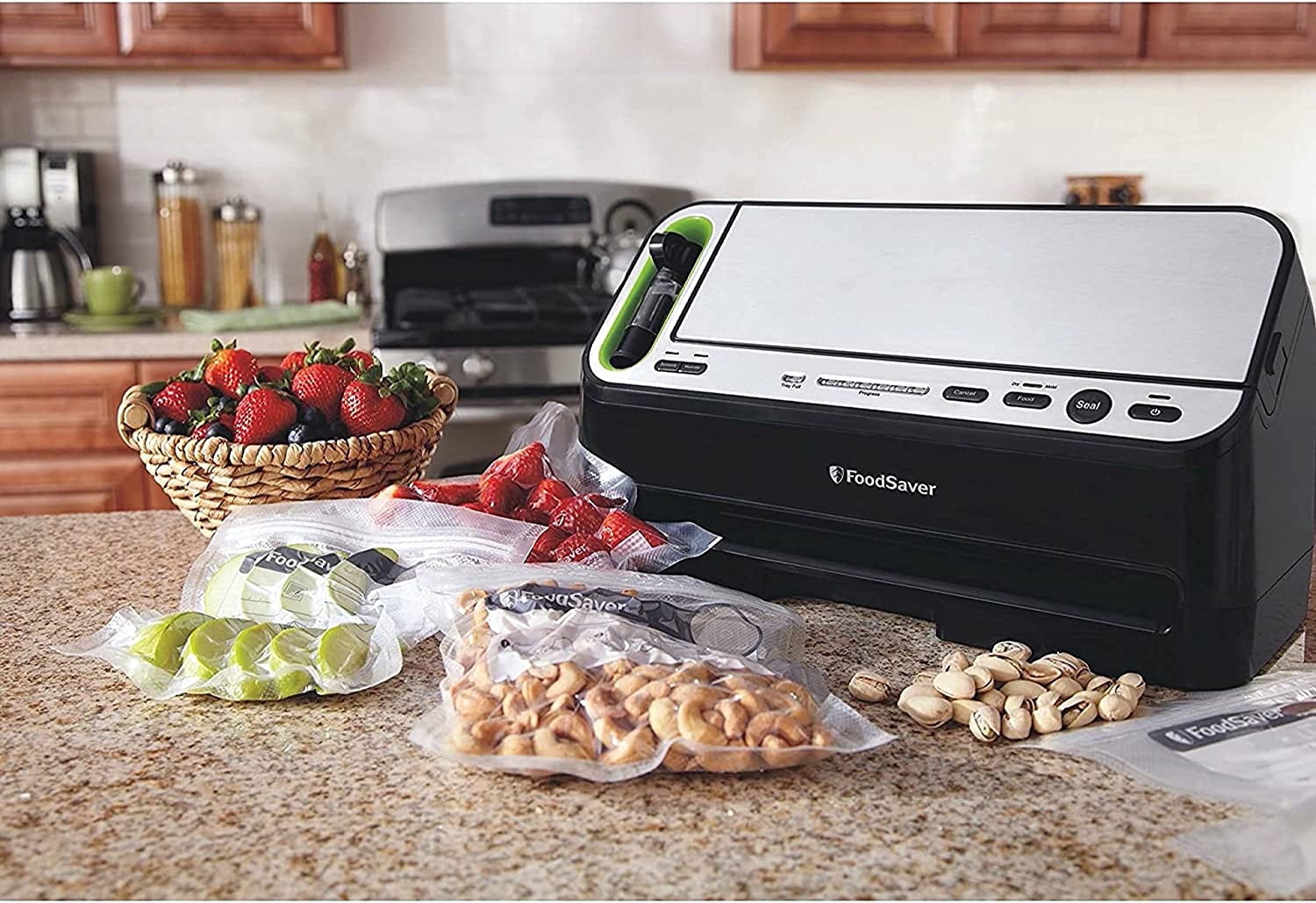 2-in-1 Automatic Vacuum Sealer Machine, Smart Bag & Moisture Detection with Starter Kit
