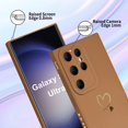 thumbnail image 3 of for Samsung Galaxy S23 Ultra Case Girls Women, Cute Love Heart Pattern Phone Case Flexible Liquid Silicone Shockproof Protective Bumper Cover for Samsung Galaxy S23 Ultra-Coffee, 3 of 14