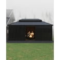 thumbnail image 6 of 12x20 ft Hardtop Gazebo Sunroom, Enclosed Gazebo with Floor-to-Ceiling Sliding Doors, All-Aluminum Alloy Frame, Screen Outdoor Room Solarium for Backyard, Patio, and Deck, 6 of 7