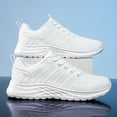 thumbnail image 5 of Dakaela Womens Mens Running Shoes Sports Walking Fashion Sneakers Mesh Casual Dress Footwear White 9, 5 of 8