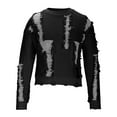 thumbnail image 2 of pstuiky manga larga para hombre, Suéter de cuello redondo con bloques de color para hombre, suéter de punto, suéter de manga larga cálido e informal para hombre camisetas de hombre l, 2 of 7